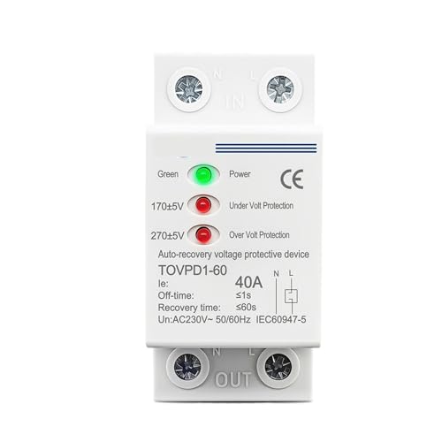 Relais protection 40A automatique à montage rail DIN 3 modules