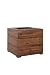 Produktbild VIVANNO Pflanzkübel Blumenkübel Würfel Holz Block Braun mit Einsatz - 44x44x41