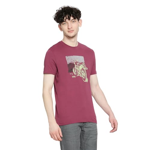 Image of Being Human Purple Regular Fit Men's Short Sleeves T-Shirt Clothing
