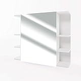 Vicco Spiegelschrank Fynn 80 cm - Badezimmer-Spiegel Hängespiegel Badspiegel Badezimmerspiegel (Weiß)