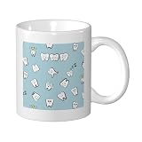 YXDVPALNE Patrón de dientes Diente Caricatura dental,Taza de cerámica Taza de cerámica Taza de té Tazas de café 330 ml