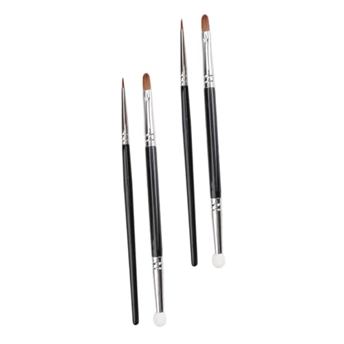 SAFIGLE 4 Piezas pincel corrector pincel de maquillaje plano corrector de fibra brocha de maquillaje cepillo pequeño para ocultar maquillaje multiusos ocultador Lápiz de ojos esponja