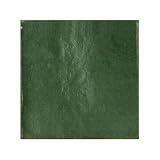 Tenedos HTCDLT Bosco Emerald Deep Gloss 4' x 4' Zellige Ceramic Wall Tile Dark Green Undulated Surface Glazed Finish Bathroom Kitchen Backsplash (20 Pieces)