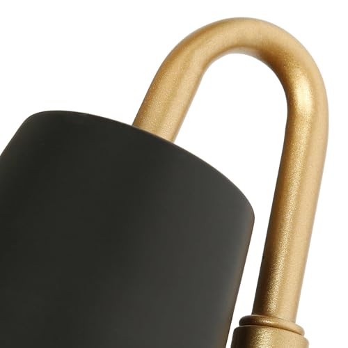 Image of KSANA Swing Arm Wall Lamp, Black and Gold Plug in or Hardwired Wall Sconces, Modern Adjustable Arm Light Fixture with On /Off Switch for Bedroom, Kitchen, Hallway and Living Room