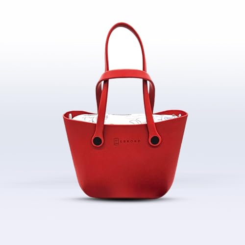 Image of Rubber tote bag for women lightweight | EVA beach bag waterproof | Inner bag |Three pairs of handles