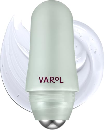 VAROL Ice Roll Serum for Face, Puffy Eyes, Under Eye Bags - Panthenol & Tannin for Hydrating, Pore Minimizing, Ice Roller for Puffiness, Redness, Dark Circles - Korean Skin Care & Gua Sha, 1.69 Fl Oz