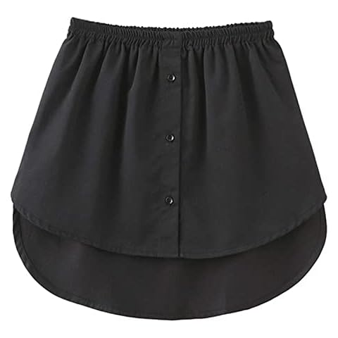 PYLTT Shirt Extenders for Layering, Layering Fake Top, Lower Sweep Shirt Extender, Mini Skirt Hemline, Hemline Shirt Extender, Fashion Wearing, for Women Cover