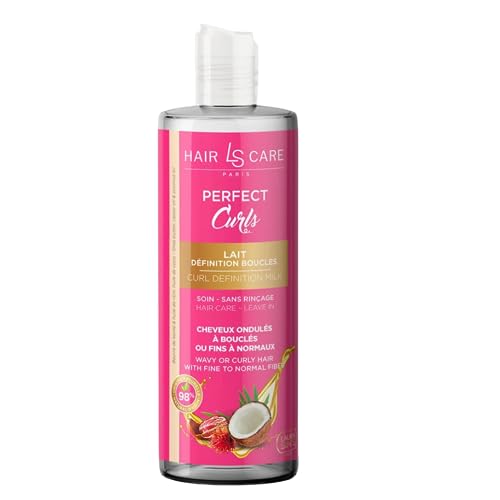 LAURA SIM'S - Lait Définition Boucles Leave-in Sans Rinçage - Huile de Ricin, Proteines de riz et Beurre de Karité - Perfect Curls - Activateur de Boucles - Cheveux Bouclés Frisés Crépus - 200 ml