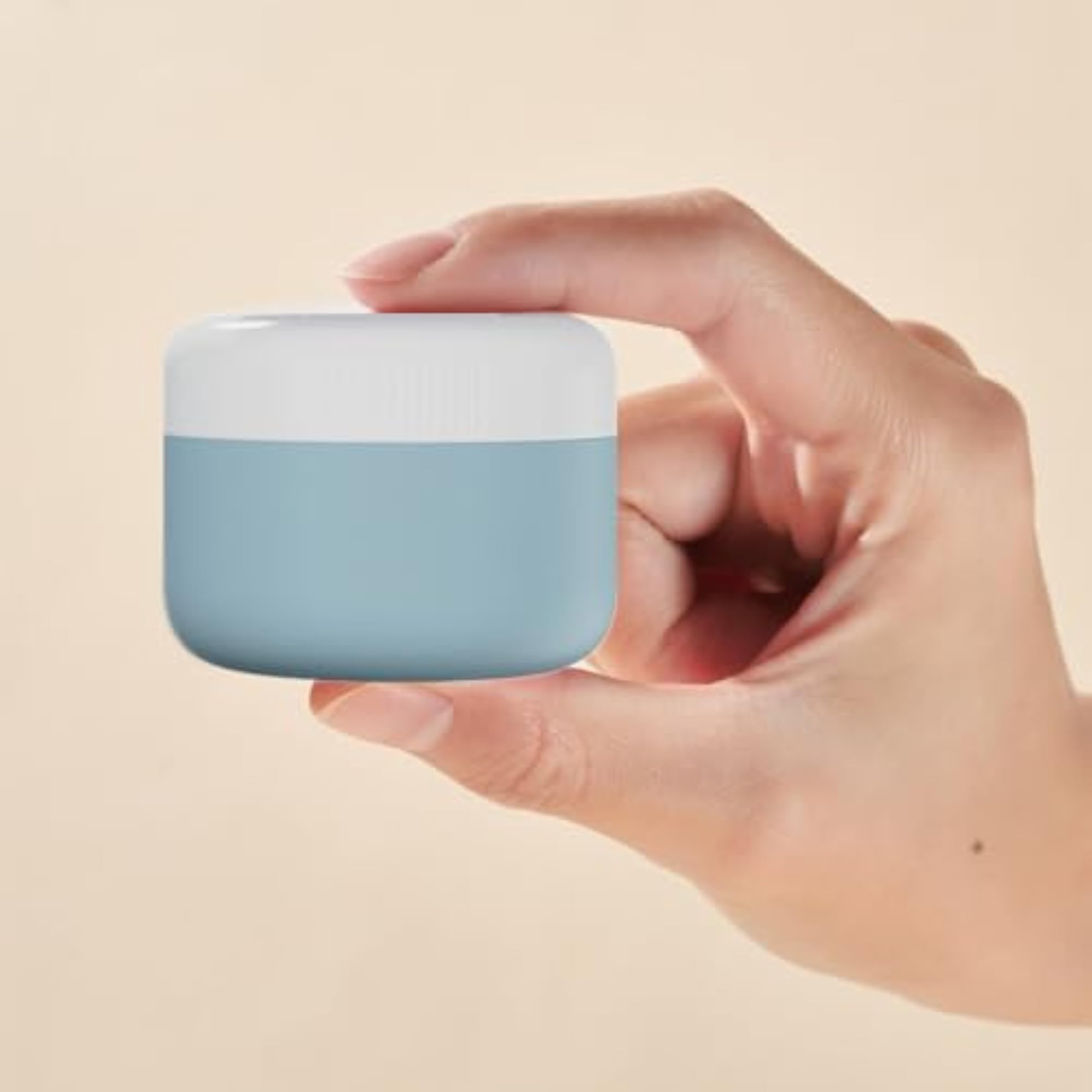 Travel Silicone Cream Jars with Spatulas Tool, TSA Approved