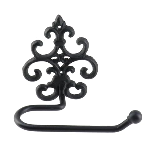 Tsnamay 1Pcs Black Cast Iron Tissue Holder with Screws, 7.48" x 2.6" x 5.67" Tissue Holder 8499 for Bathroom Wall Mounting and Toilets