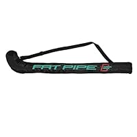 FAT PIPE Floorball/Unihockey Schlägertasche | Satellite Air Senior | Black/Coral Green für 1-3 Schläger bis Schaftlänge 104 cm