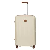 Bric's Taormina Ultra-Light Checked Luggage – Expandable Hard Shell Suitcase with TSA Lock, Anti-Tamper Zippers & 360 Spinner Mobility Wheels - 30 Inch, Cream