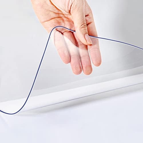 Soroel 16X32 Inch Crystal Clear Table Pad Protector 1.5mm Thick Vinyl Table Cover Runner No Plastic Smell PVC Desk Pad Bottler Furniture Topper Protector for Coffee Dining Table Kitchen Counter