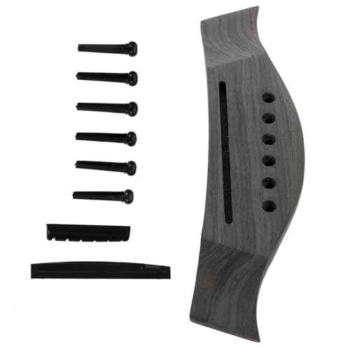 FAVOMOTO Complete Guitar Repair Kit Bridge Saddle Nut Pins Folk Guitar Accessory Set Random Color