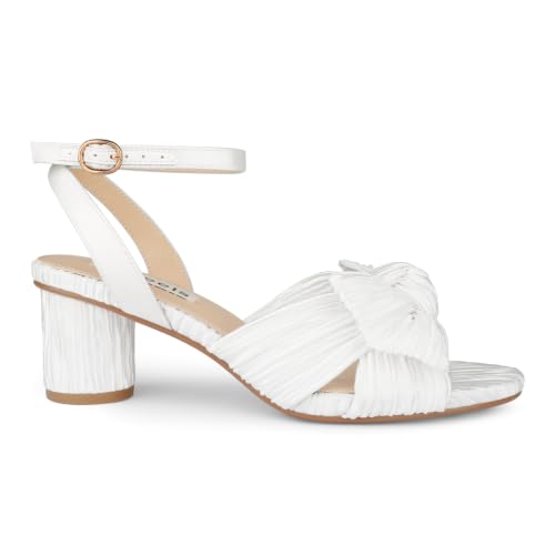 Zzheels Women's Bow Heels Open Toe Block Heels White US6 by Zzheels - Used condition - Image 4