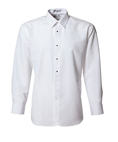 White Microfiber Tuxedo Shirt (4Xl5 (20-20.5 X 34/35)) #TOP9