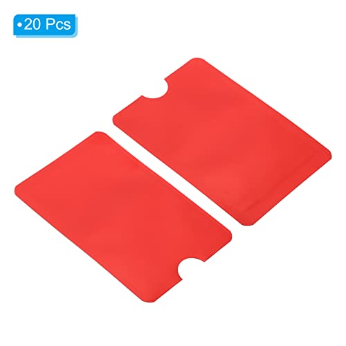 Fundas de bloqueo RFID PATIKIL protectoras de aluminio anti robo color rojo 3
