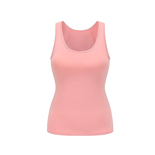 Image of Womens Modal Built-in Bra Padded Camisole Yoga Tanks Tops