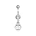Produktbild KJM Fashion 1 Stk Chirurgischer stahl Bauchnabel 1,6 mm 14g 10mm 3/8 5mm Klar Kugel Anker löschen Nabel Banane Ohr Navel Belly Ohrringe Piercing Schmuck 5175