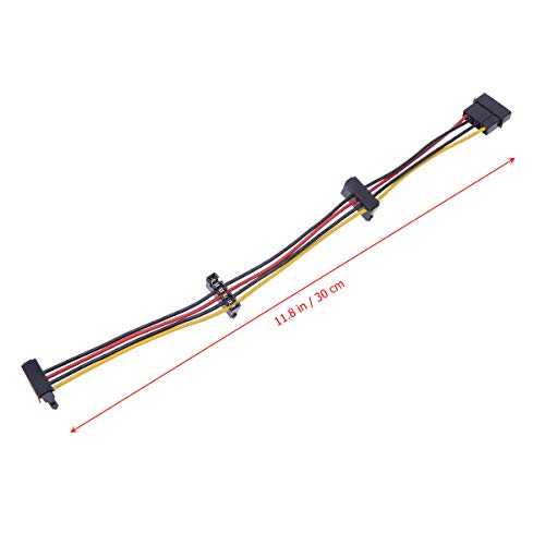 OSALADI 3 peças de extensão de energia cabo SATA divisor de 4 pinos cabo de montagem de disco rígido