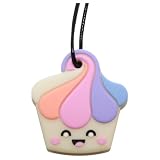 Jellystone Cupcake Anhänger Pastell - Silikon Beißspielzeug für Kinder.