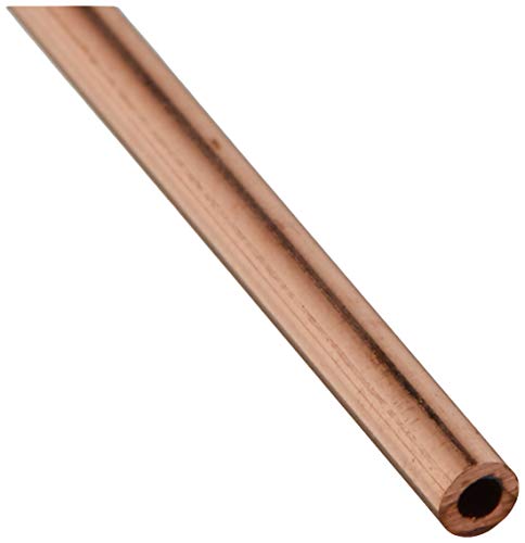 K&S Precision Metals 2917 Round Copper Tube, 1/16 X .014 X 12" Long, 12 Bulk Pieces, Made In The Usa #TOP1