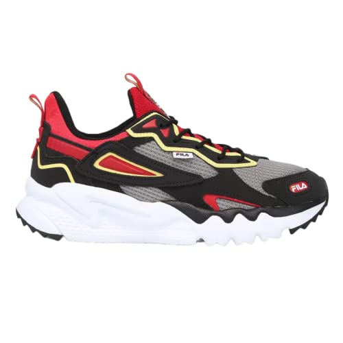 Tenis Fila Venture Tracer, Masculino, Preto/Vermelho/Amarelo Claro, 39