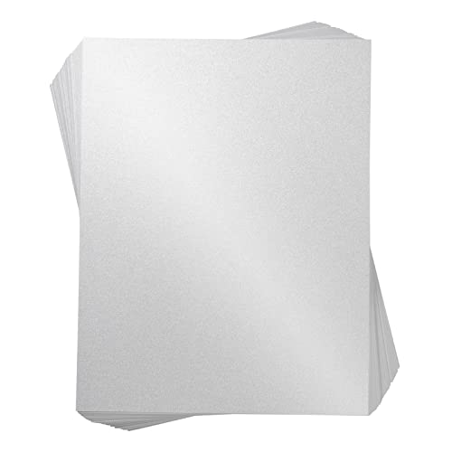 Best Paper Greetings Shimmer Cardstock - Double-Sided Iridescent Printer Paper - Wedding Invitations & Card Making Supplies - 250gsm Heavyweight & Shiny Cardstock - Pearl White, 96 Pack, 8.5x11 in