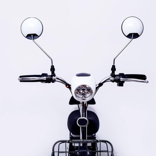 Espejos retrovisores para motocicleta redondos de 6mm perfectos para rutas urbanas y ciclomotor 2