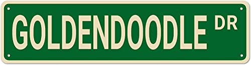 Goldendoodle Dr Street Signs ���^�� �u���L�Ŕ� �S�[���f���h�D�[�h�D�[�h�� �T�C�� �� �M�t�g �Ǒ��� ���� �Q�� �j�� ���A 16x4�C���`