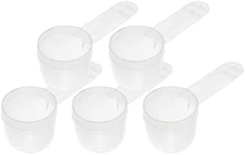 12 mL Plastic Measuring Packaging Round Bottom Scoop = 12 cc/ = 2.4 teaspoon/ = 0.8 Tablespoon/ = 0.4 fl oz, Short Handle - to Measure and Dispense Spices, Granules, Powders, for Seeds Packing 5