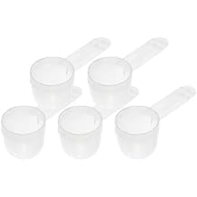 12 mL Plastic Measuring Packaging Round Bottom Scoop = 12 cc/ = 2.4 teaspoon/ = 0.8 Tablespoon/ = 0.4 fl oz, Short Handle - to Measure and Dispense Spices, Granules, Powders, for Seeds Packing 5