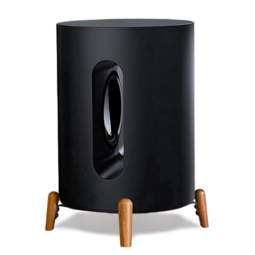 Image of Real Wood Stand Compatible for Sonos sub mini on floor table desk,Walnut