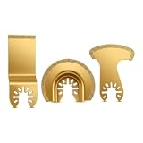 Naapesi Set 3 Lame Multifunzione Oscillanti in Carburo, Lame Multitool per Rimozione Fughe Piastrelle Marmo Cemento, Accessori per Pulizia, Levigatura e Ristrutturazione