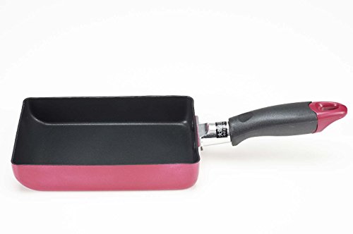 Pearl Metal H-9585 Mini Egg Frying Pan, Red, For Gas Stoves, Egg Grill, Fluorine Treatment, Claire #TOP1