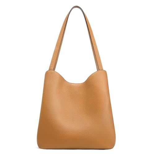 S-ZONE Soft Genuine Leather Tote Bag for Women Shoulder Handbag