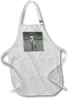 3dRose Michaelangelos David Statue Black Full Length Apron
