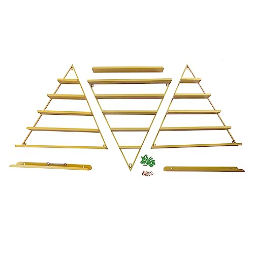 kangten Étagère murale en métal pour vernis à ongles - Étagère en fer doré - 3 étagères à vernis à ongles à 5 niveaux - En forme de diamant (doré)
