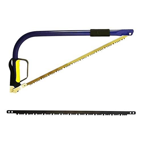 Dapetz - Sega ad arco conico resistente per albero di legno, ramo, tronco, potatura, 1 lama di ricambio