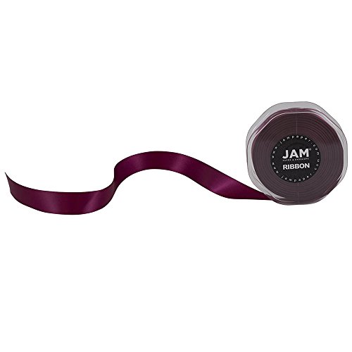 Jam Paper Double Faced Satin Ribbon - 7/8 Inch Wide X 25 Yards - Burgundy/Wine - Sold Individually #TOP2