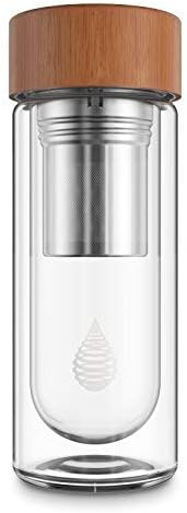 pH HYDRATE Glass Alkaline Water Filter Bottle - Portable Alkaline Water Filter - Water Filter Bottle - Increase pH (300ml/10oz)