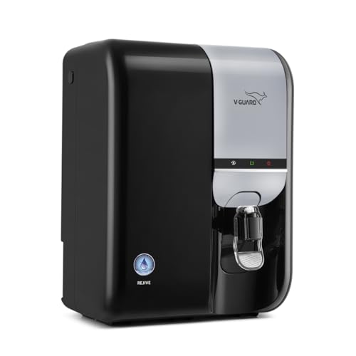 V-Guard Rejive Water Purifier RO+UF Mineral & Alkaline 8 Stage Purification World-class RO & Advanced UF Membrane 1Year Warranty Suitable for water with TDS upto 2000 ppm 6.5 Litre Blue Black