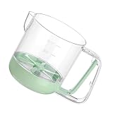 YCHUCH Manueller Schneebesen Mit Abnehmbarer Schüssel Klare Messmarkierungen Und Ergonomischer Griff Zum Backen Große Rührschüssel Mit Skala