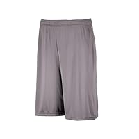 Russell Athletic Men's Dri Power Essential Performance Shorts with Pocket - Workout and Gym Active Wear Grey