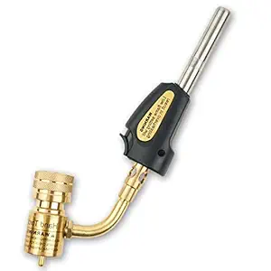 Self-Ignition Stainless Steel Head MAPP Gas Torch 360 Swivel For Soldering, brazing