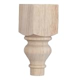 POPETPOP Gambe per Mobili in Legno Massello da 15 CM Piedini Decorativi a Panino in Stile Francese per Divani e Tavoli Shabby Chic Supporto Stabile per Arredamento Rustico e Fai da Te