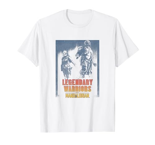 T-shirt Mandalorian Star Wars Legendary Warriors vêtement collector imprimé distressed