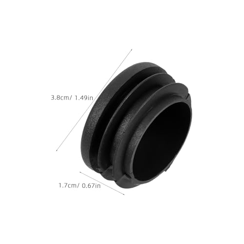Tapón de plástico negro para agujeros redondos y patas de mobiliario, pack de 50 3