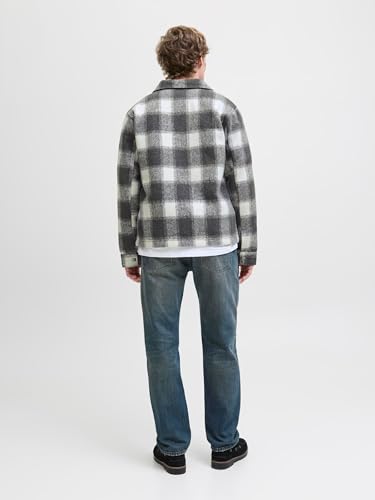 JACK & JONES Herren Jjhank Shacket, Light Grey Melange, s – Ansicht 3