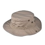 Sun Hats Men Women Bucket Hat UPF 50+ Boonie Foldable UV Protection Hiking Beach Fishing Summer Safari(Sand,L)